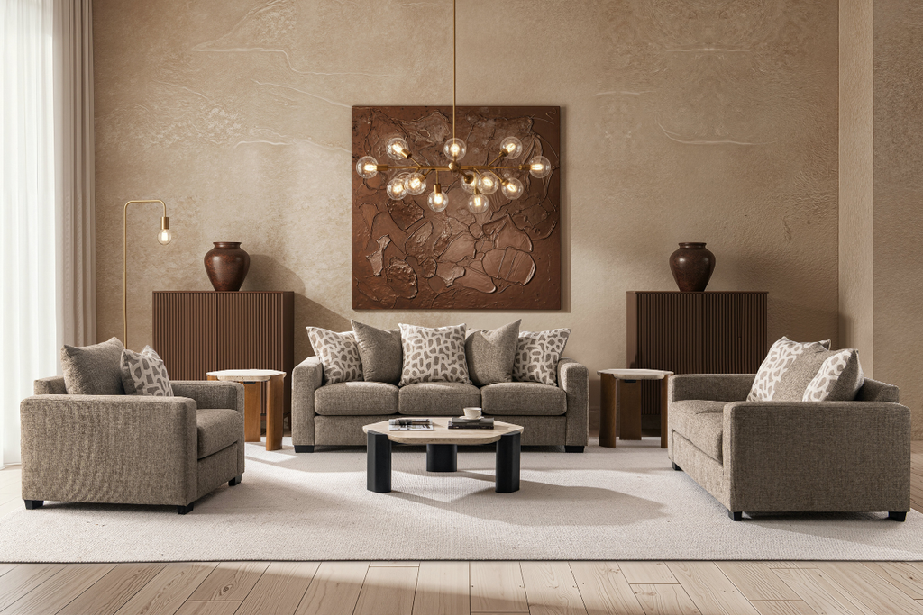 ASHFORD 7 Seater Fabric Sofa (3+2+1+1)