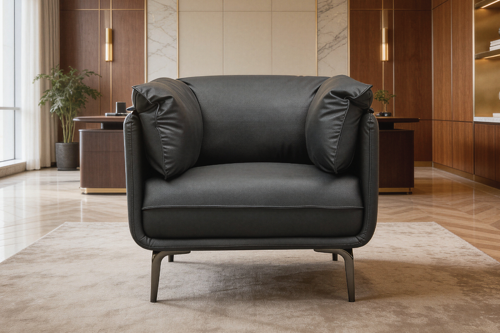 PORTLAND Single Seater Leatherette Sofa