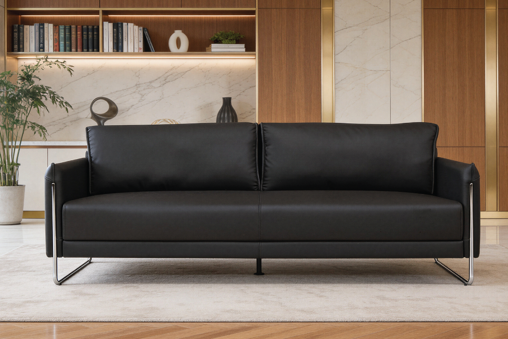 BELMONT 2 Seater Leatherette Sofa 