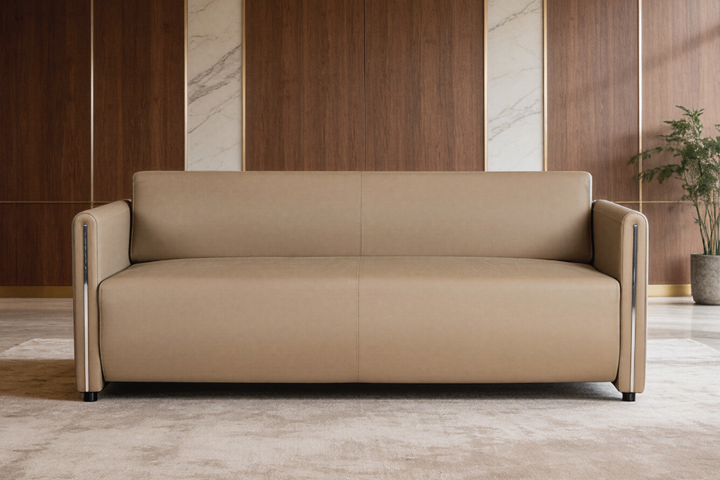 LONDON 3 Seater Leatherette Sofa