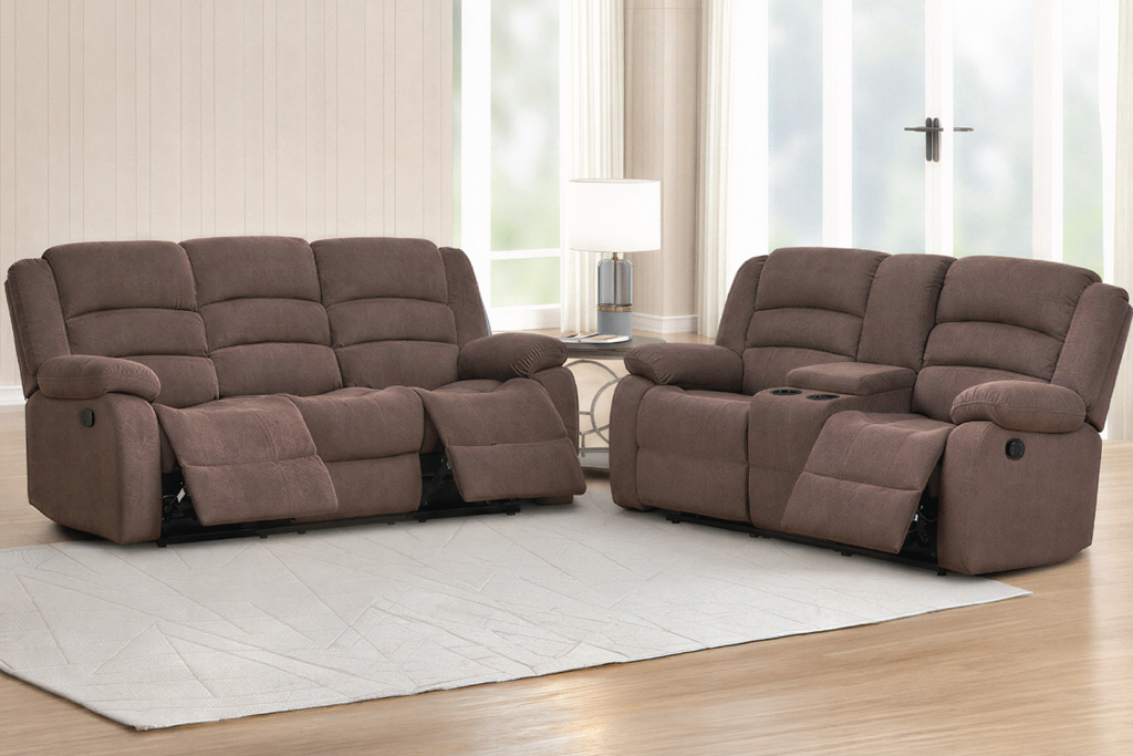 JASPER 5 Seater Fabric Recliner (3+2)