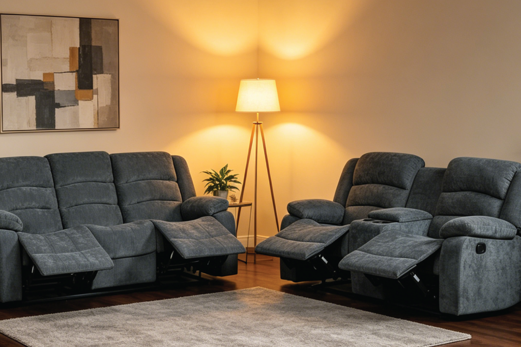 ARCHIE 5 Seater Fabric Recliner (3+2)