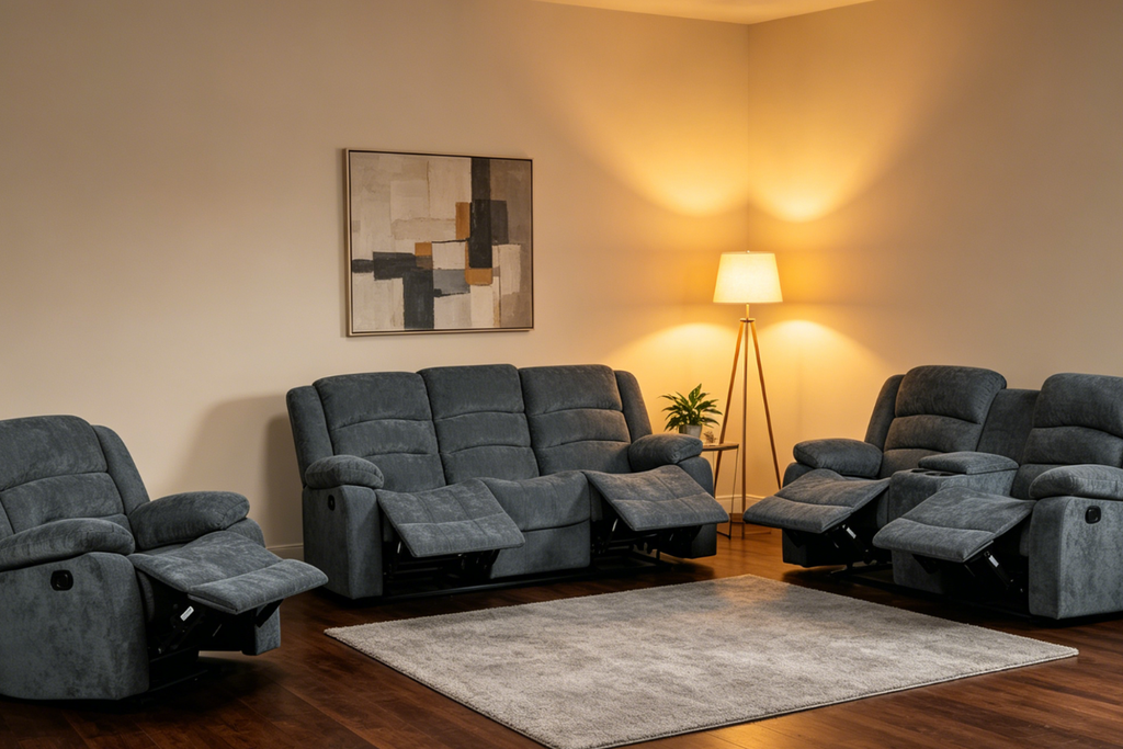 ARCHIE 7 Seater Fabric Recliner (3+2+1+1)
