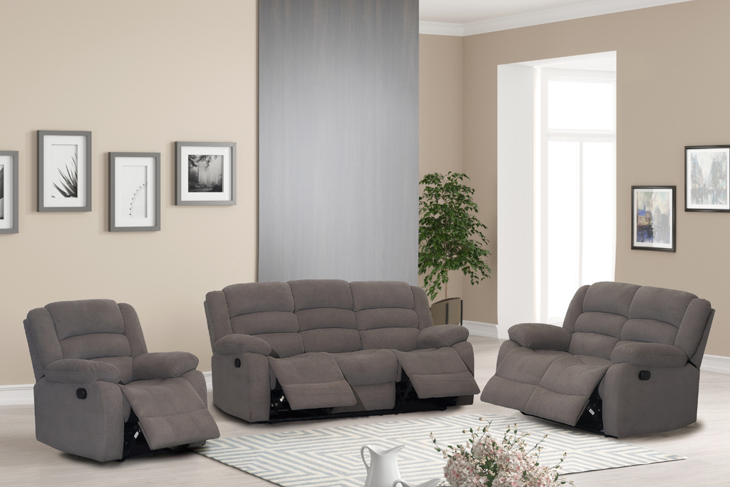 JASPER 7 Seater Fabric Recliner Sofa