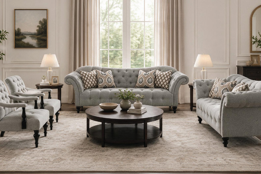 CHARLOTTE 7 Seater Fabric Sofa (3+2+1+1)