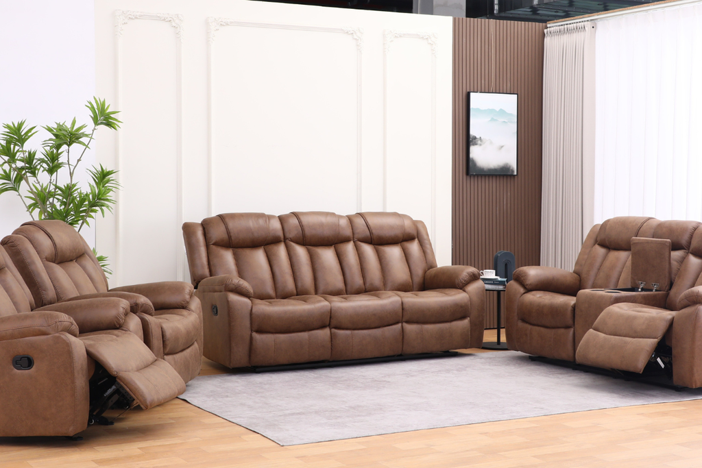ROMANTA 7 Seater Fabric Recliner Sofa Set (3+2+1+1)