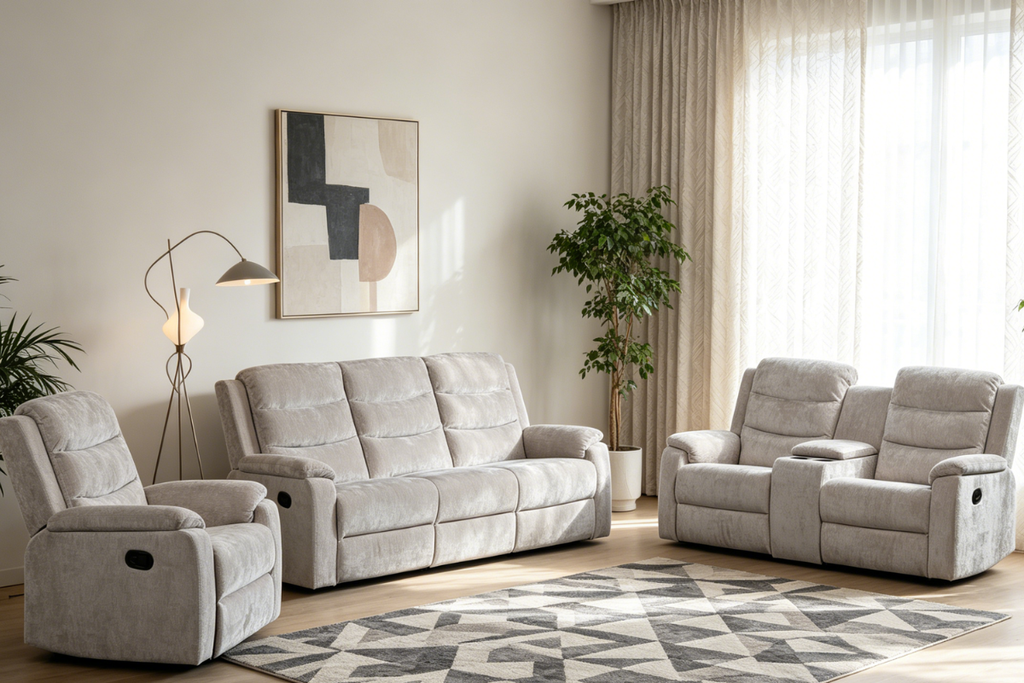 ANDRIA 7 Seater Fabric Recliner (3+2+1+1)