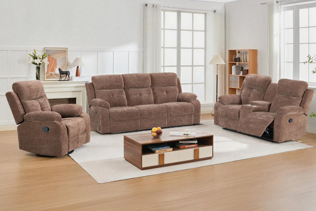 KENSINGTON 7 Seater Fabric Recliner (3+2+1+1)