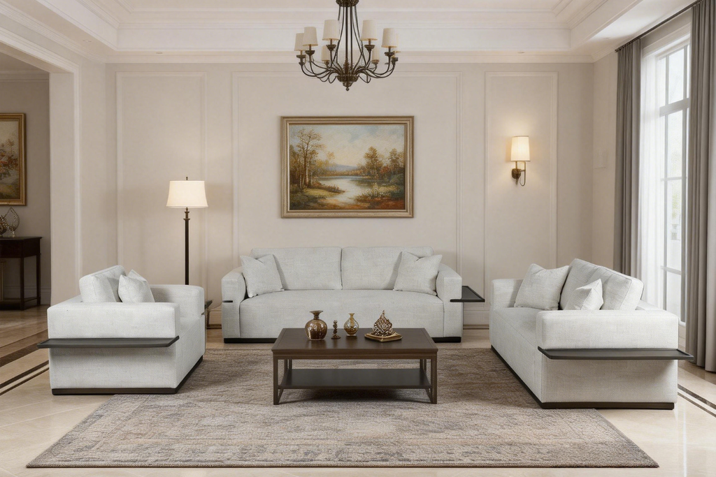 ASCOT 7 Seater Fabric Sofa (3+2+1+1)