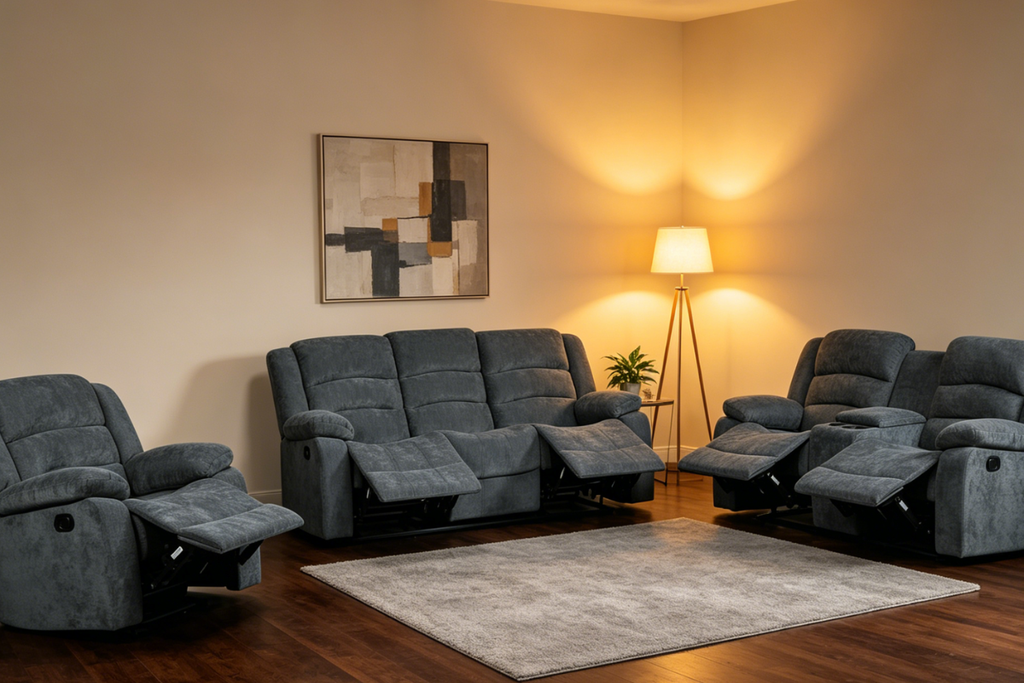 ARCHIE 6 Seater Fabric Recliner (3+2+1)