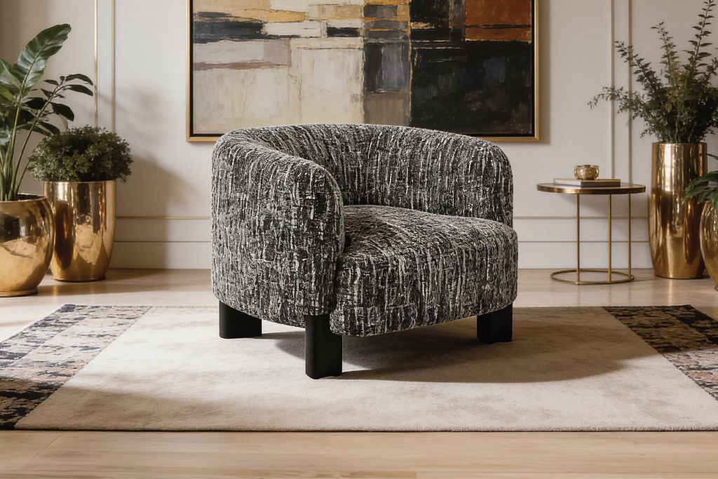 RILES Fabric Swivel Accent Chair 