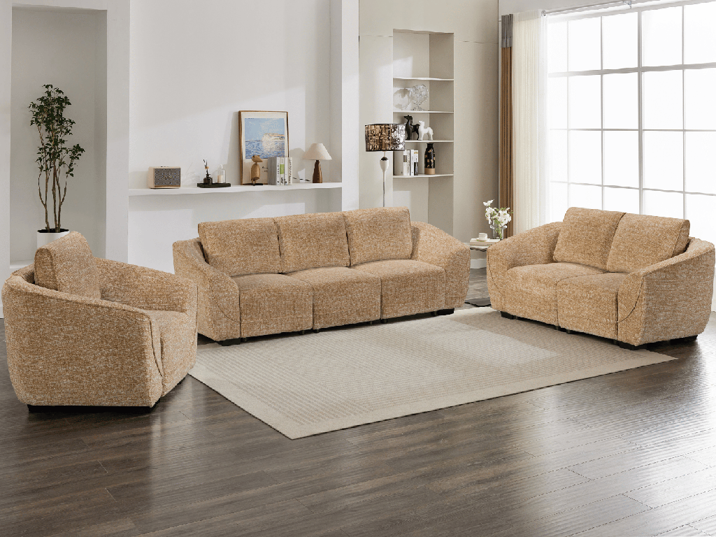 MONROE 6 Seater Fabric Sofa (3+2+1)