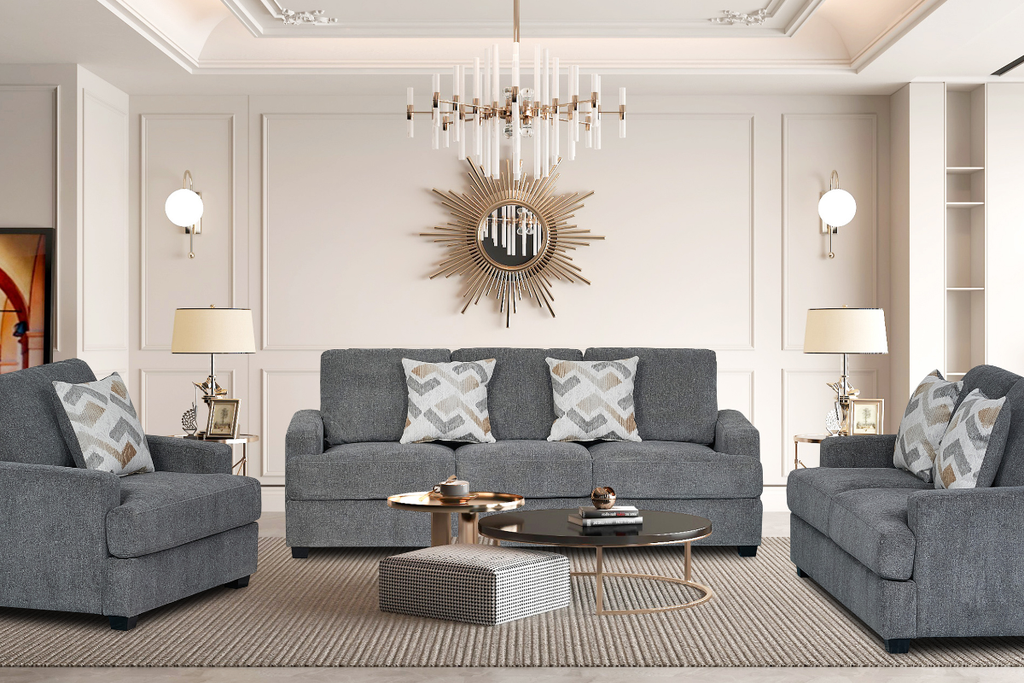 DELTA 7 Seater Fabric Sofa (3+2+1+1)